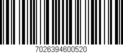 Código de barras (EAN, GTIN, SKU, ISBN): '7026394600520'