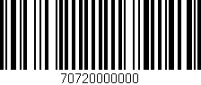 Código de barras (EAN, GTIN, SKU, ISBN): '70720000000'