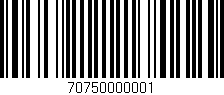 Código de barras (EAN, GTIN, SKU, ISBN): '70750000001'