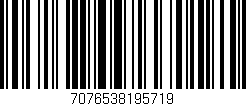 Código de barras (EAN, GTIN, SKU, ISBN): '7076538195719'