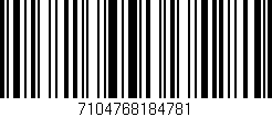 Código de barras (EAN, GTIN, SKU, ISBN): '7104768184781'