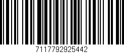 Código de barras (EAN, GTIN, SKU, ISBN): '7117792925442'