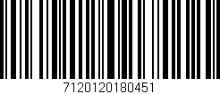 Código de barras (EAN, GTIN, SKU, ISBN): '7120120180451'