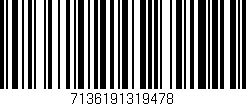 Código de barras (EAN, GTIN, SKU, ISBN): '7136191319478'
