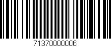 Código de barras (EAN, GTIN, SKU, ISBN): '71370000006'