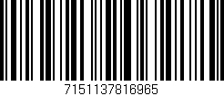 Código de barras (EAN, GTIN, SKU, ISBN): '7151137816965'