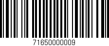 Código de barras (EAN, GTIN, SKU, ISBN): '71650000009'