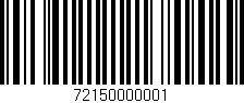 Código de barras (EAN, GTIN, SKU, ISBN): '72150000001'