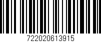 Código de barras (EAN, GTIN, SKU, ISBN): '722020613915'