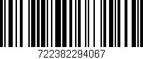 Código de barras (EAN, GTIN, SKU, ISBN): '722382294067'