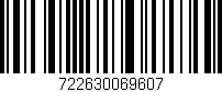 Código de barras (EAN, GTIN, SKU, ISBN): '722630069607'