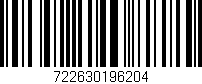 Código de barras (EAN, GTIN, SKU, ISBN): '722630196204'