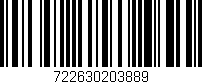 Código de barras (EAN, GTIN, SKU, ISBN): '722630203889'