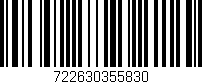 Código de barras (EAN, GTIN, SKU, ISBN): '722630355830'