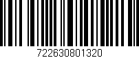 Código de barras (EAN, GTIN, SKU, ISBN): '722630801320'