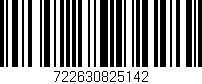 Código de barras (EAN, GTIN, SKU, ISBN): '722630825142'