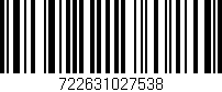 Código de barras (EAN, GTIN, SKU, ISBN): '722631027538'