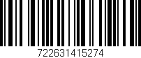 Código de barras (EAN, GTIN, SKU, ISBN): '722631415274'