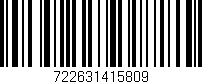 Código de barras (EAN, GTIN, SKU, ISBN): '722631415809'