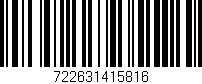 Código de barras (EAN, GTIN, SKU, ISBN): '722631415816'