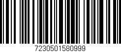 Código de barras (EAN, GTIN, SKU, ISBN): '7230501580999'