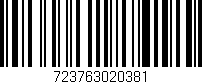 Código de barras (EAN, GTIN, SKU, ISBN): '723763020381'