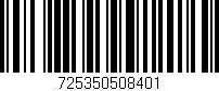 Código de barras (EAN, GTIN, SKU, ISBN): '725350508401'