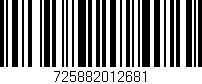 Código de barras (EAN, GTIN, SKU, ISBN): '725882012681'