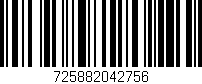 Código de barras (EAN, GTIN, SKU, ISBN): '725882042756'