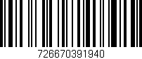 Código de barras (EAN, GTIN, SKU, ISBN): '726670391940'