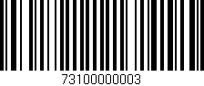 Código de barras (EAN, GTIN, SKU, ISBN): '73100000003'