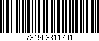 Código de barras (EAN, GTIN, SKU, ISBN): '731903311701'