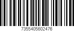 Código de barras (EAN, GTIN, SKU, ISBN): '7355405602476'