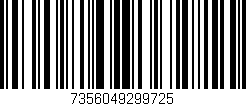 Código de barras (EAN, GTIN, SKU, ISBN): '7356049299725'