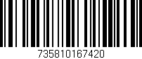 Código de barras (EAN, GTIN, SKU, ISBN): '735810167420'