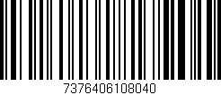 Código de barras (EAN, GTIN, SKU, ISBN): '7376406108040'