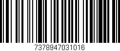 Código de barras (EAN, GTIN, SKU, ISBN): '7378947031016'