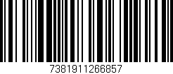 Código de barras (EAN, GTIN, SKU, ISBN): '7381911266857'