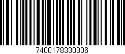 Código de barras (EAN, GTIN, SKU, ISBN): '7400178330306'
