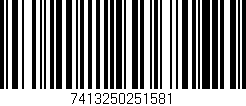 Código de barras (EAN, GTIN, SKU, ISBN): '7413250251581'