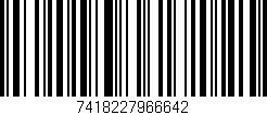 Código de barras (EAN, GTIN, SKU, ISBN): '7418227966642'