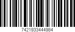 Código de barras (EAN, GTIN, SKU, ISBN): '7421933444984'