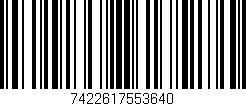 Código de barras (EAN, GTIN, SKU, ISBN): '7422617553640'