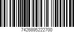Código de barras (EAN, GTIN, SKU, ISBN): '7426895222700'