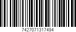 Código de barras (EAN, GTIN, SKU, ISBN): '7427071317494'