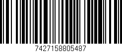 Código de barras (EAN, GTIN, SKU, ISBN): '7427158805487'