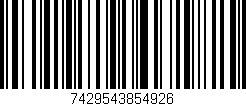 Código de barras (EAN, GTIN, SKU, ISBN): '7429543854926'