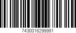 Código de barras (EAN, GTIN, SKU, ISBN): '7430016299991'