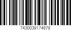 Código de barras (EAN, GTIN, SKU, ISBN): '7430039174879'