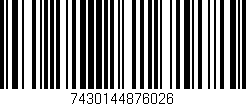 Código de barras (EAN, GTIN, SKU, ISBN): '7430144876026'